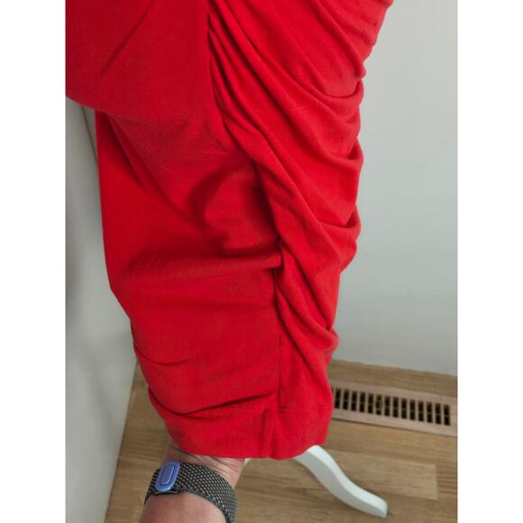 MNG by Mango EUC stretchy mini dress Small fire red orange - Picture 7 of 17